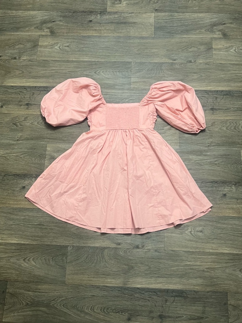 Abercrombie & Fitch Emerson Puff Sleeve Mini Dress Sz Small Tall Pink Coquette - Picture 11 of 11